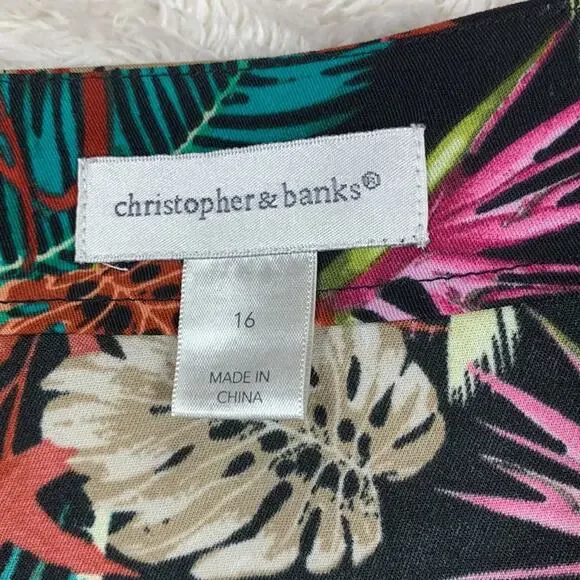 Christopher banks flowers and ferns hawaiian midi skirt, 16 - Picture 6 of 6